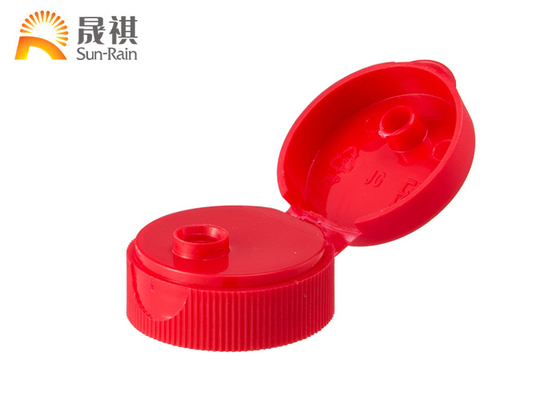 Czerwona czapka z tworzywa sztucznego Pompa okrągła do szamponów butelek Caps Różne rozmiary SR204A
