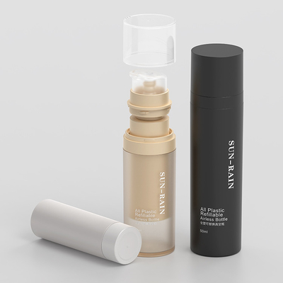 30 ml 50 ml Pompa PET Opakowanie Kosmetyczne Wymienne Wielokrotnie wypełniające się butelki z kremem do twarzy